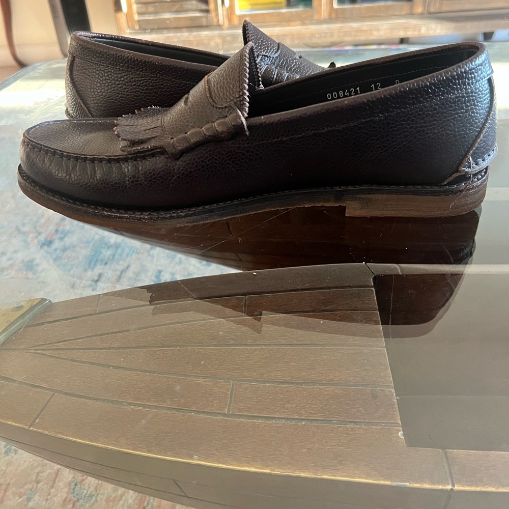 Salvatore Ferragamo Rich Brown Leather Men's Loafers - Picture 6 of 10